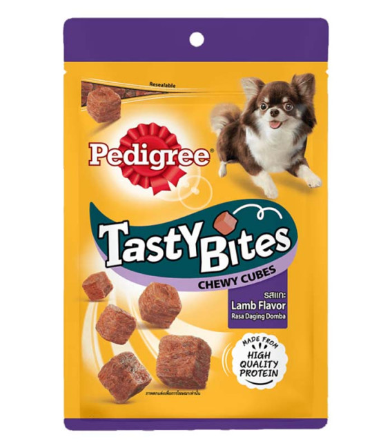 Pedigree Tasty Bites Chewy Cubes Lamb 50g Dog Treats