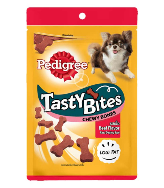 Pedigree Tasty Bites Chewy Bones Beef 50g Dog Treats