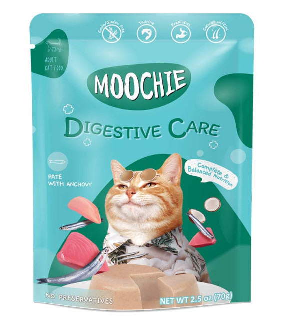 Moochie Pate with Anchovy Digestive Care 70g Cat Wet Food