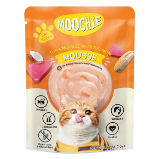 Moochie Tuna Mousse with Salmon Grain-Free 70g Cat Treats