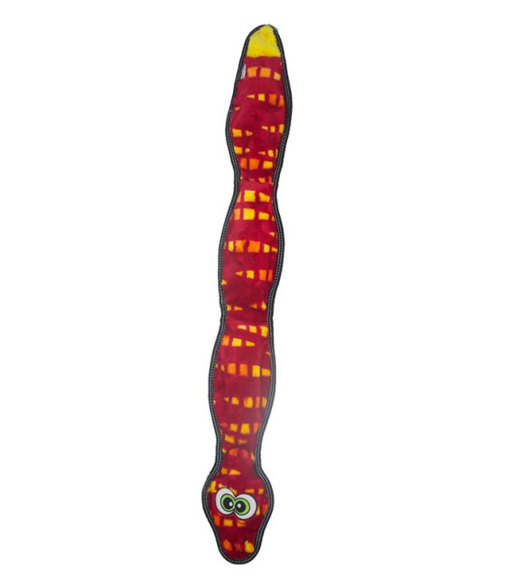 Outward Hound Tough Seamz Snake Red Dog Toy - LARGE