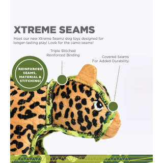 Outward Hound Xtreme Seamz Leopard Tan Dog Toy - Medium