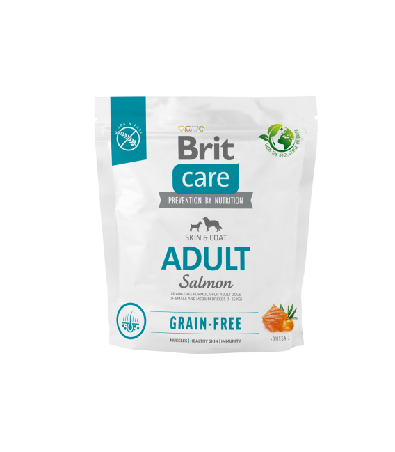 Brit Care Skin & Coat Adult Salmon Grain-Free Dog Dry Food
