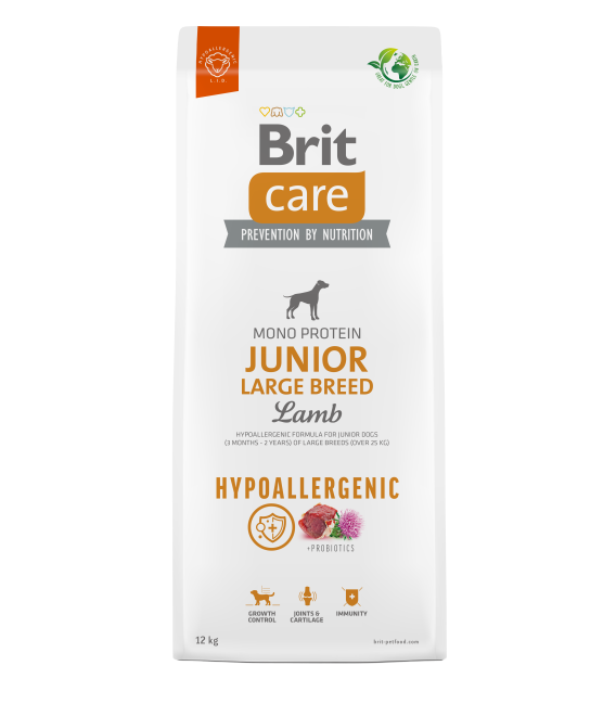 Brit Care Mono Protein Junior Lamb Hypoallergenic Large Breed Dog Dry Food