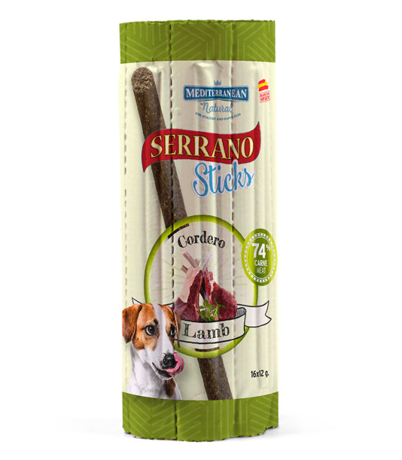 Mediterranean Natural Serrano Sticks Lamb 12g Dog Treats