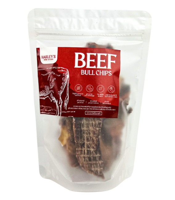 Harley's All-Natural Dehydrated Beef Bull Chips 50g Pet Treats