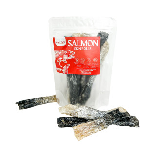 Harley's All-Natural Dehydrated Salmon Skin Rolls Pet Treat 50g