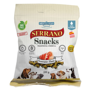 Mediterranean Natural Serrano Snacks Semi-Moist Serrano Ham 100g Dog Treats