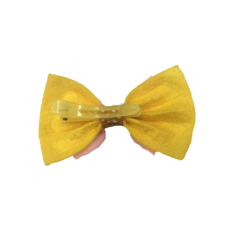Babymoon Bow Clip Yellow with Dots Pet Accessory