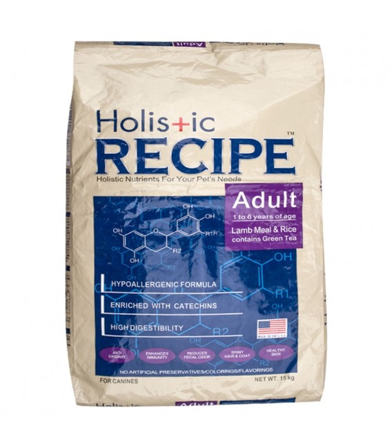 Holistic Recipe Lamb \u0026 Rice Adult 15kg 
