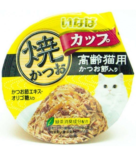 Inaba Yaki Katsuo Cup Tuna in Gravy Topping Sliced Bonito 80g Cat Wet Food