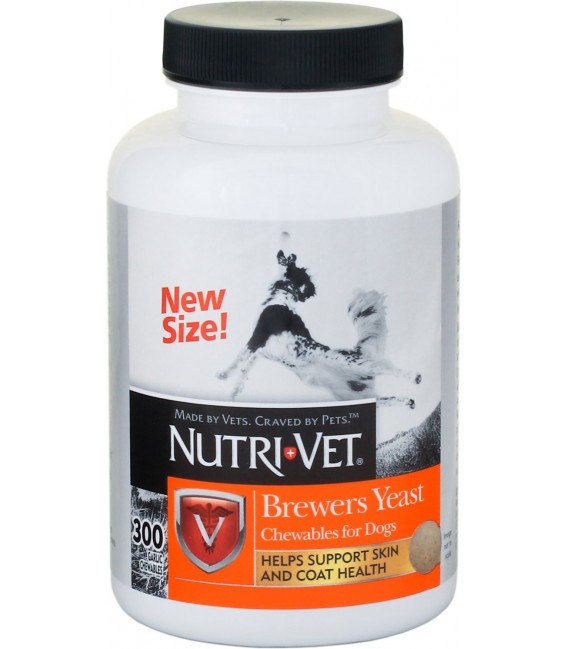 Nutri-Vet Brewers Yeast 300 Garlic Chewables Dog Supplement