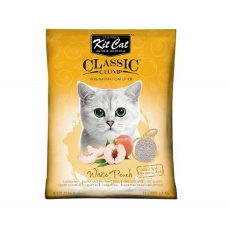 Kit Cat Classic Clump White Peach Scent 7kg Premium Cat Litter