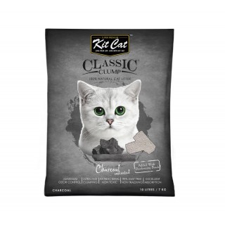 Kit Cat Classic Clump Charcoal Unscented Premium Cat Litter 10L (7kg)