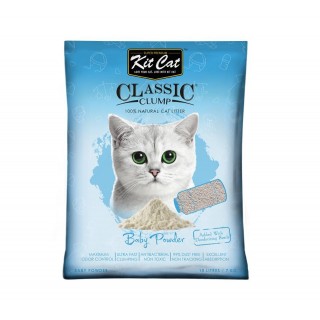 Kit Cat Classic Clump Baby Powder Premium Cat Litter 10L (7kg)