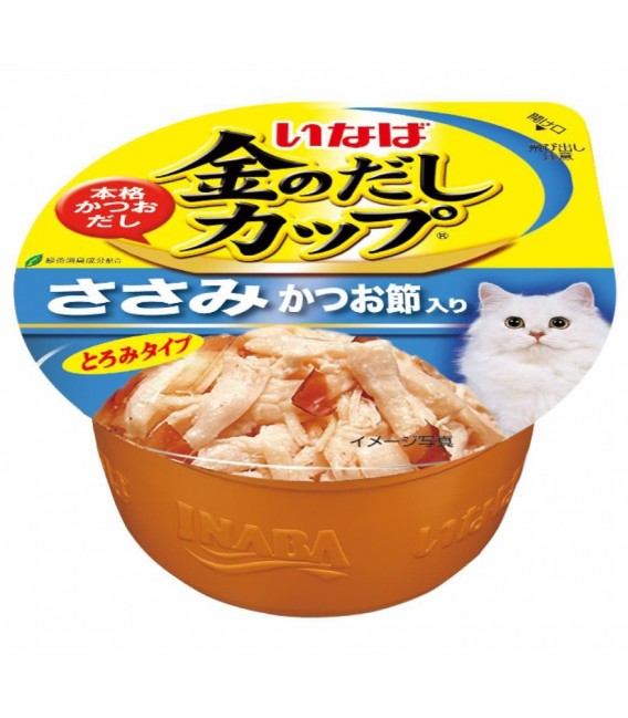 Inaba Chicken Fillet in Gravy Topping Dried Bonito 70g Cat Wet Food