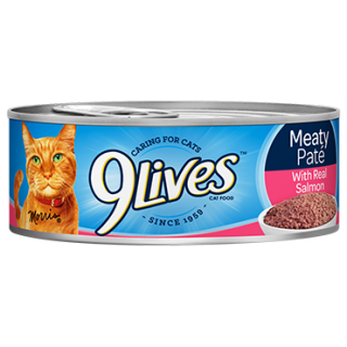 9 Lives Meaty Pate with Real Salmon 156g Cat Wet Food