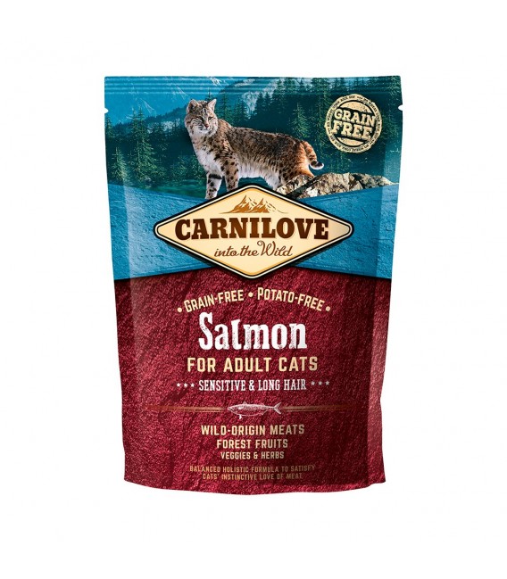 Carnilove Into The Wild Salmon for Adult Cats Sensitive & Long Hair Cat Dry Food