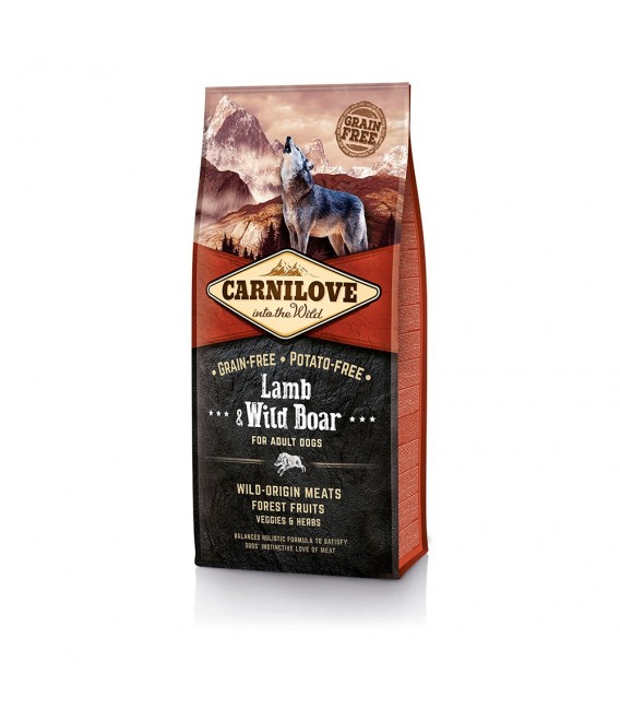 Carnilove Into The Wild Grain-Free, Potato-Free Lamb & Wild Boar for Adult Dogs Dog Dry Food