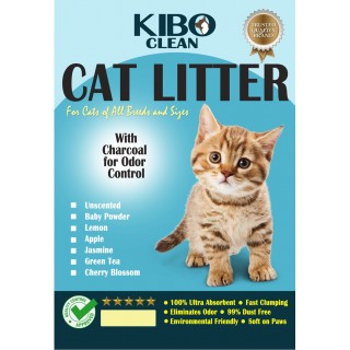 Kibo Clean Clumping Charcoal UNSCENTED 10L Cat Litter