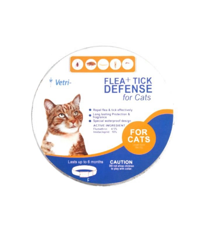 Vetri Science Laboratories Flea + Tick Defense Collar for Cats Pet