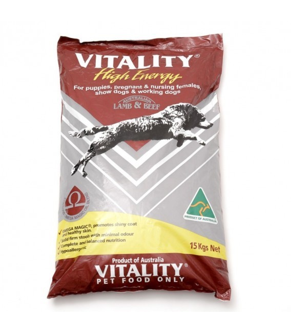 Vitality High Energy Lamb & Beef Dog Dry Food