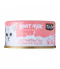 Kit Cat Goat Milk Gourmet WHITE MEAT TUNA FLAKES & SALMON with Goat Milk 70g Grain Free Cat Wet Food