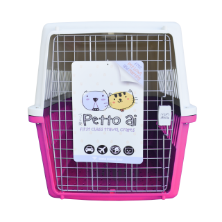 Petto Ai Airline Approved Pet Carrier Crate - PINK