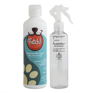 Fetch Organic Pet Care Neem Leave-On Rinse with Aloe Vera & Lavender with Sprayer 250ml for Dogs & Cats