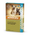 Advocate Flea & Tick Spot On for Medium Dogs 4kg to 10kg (3 x 1ml pipettes)