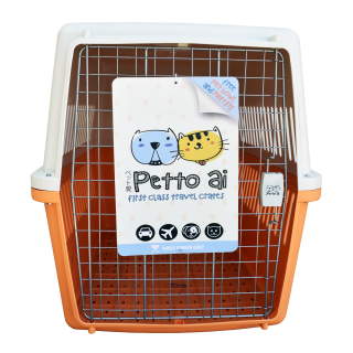 Petto Ai Airline Approved Pet Carrier Crate - ORANGE