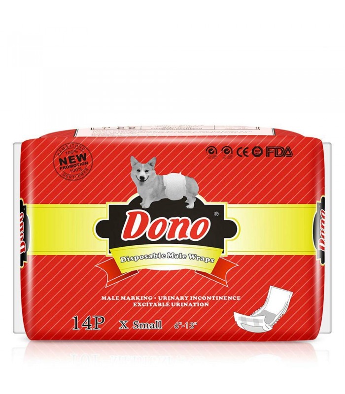 Dono Disposable Male Dog Wrap - Pet 