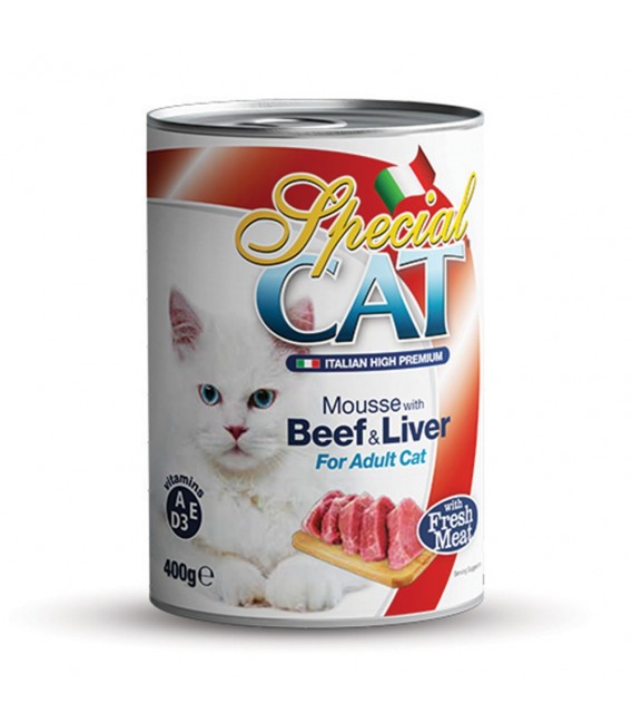 Monge Special Cat Mousse with Beef & Liver 400g Cat Wet Food Pet
