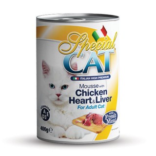 Monge Special Cat Mousse with Chicken Heart & Liver 400g Cat Wet Food
