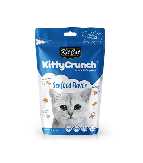 Kit Cat Kitty Crunch Seafood Flavor 60g Cat Treats